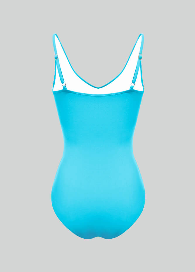 Womens V-Neck Back Straps Spandex Leotards