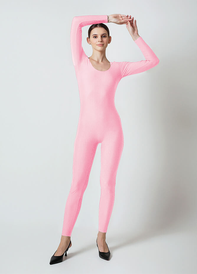 Womens Long Sleeve Scoop Neck Unitard