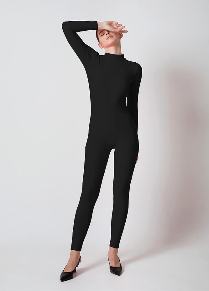 Womens Turtleneck Long Sleeve Unitard