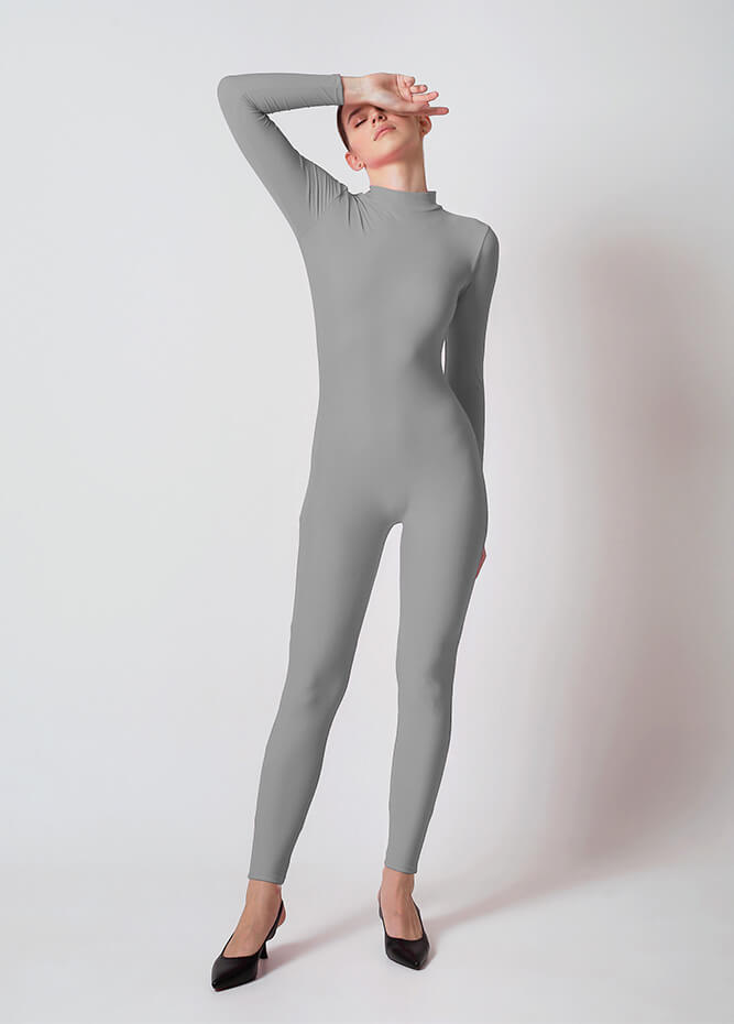 Womens Turtleneck Long Sleeve Unitard