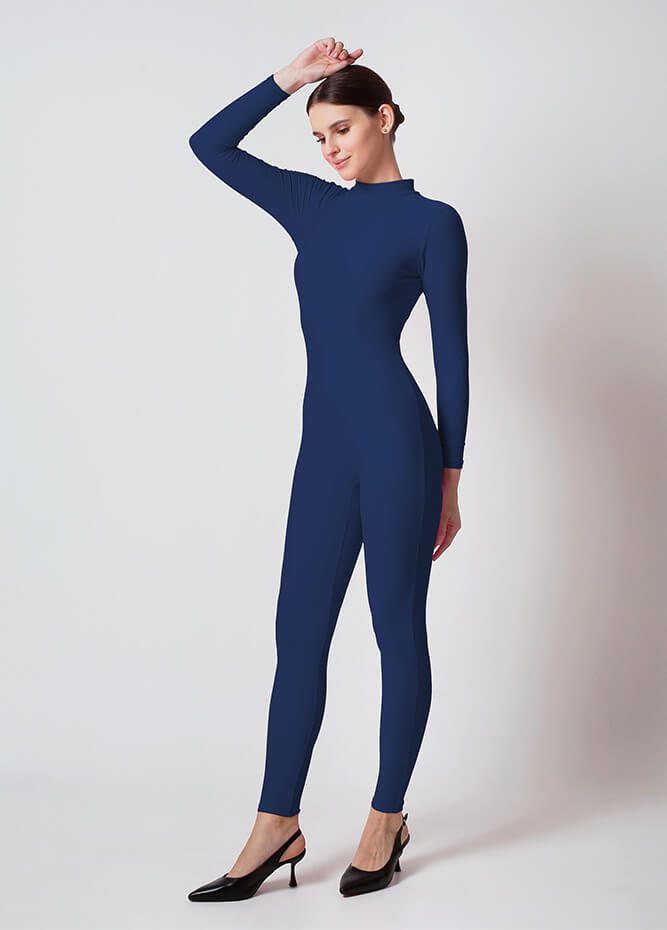 Womens Turtleneck Long Sleeve Unitard