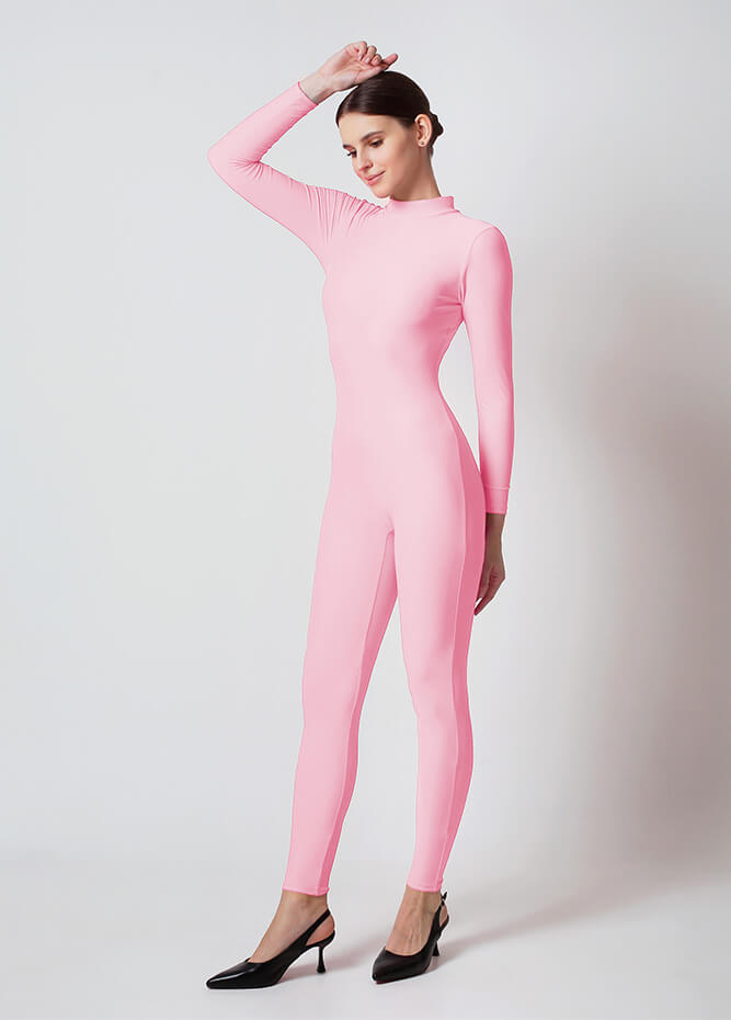Hot Pink Zenon Costume Turtleneck Unitard