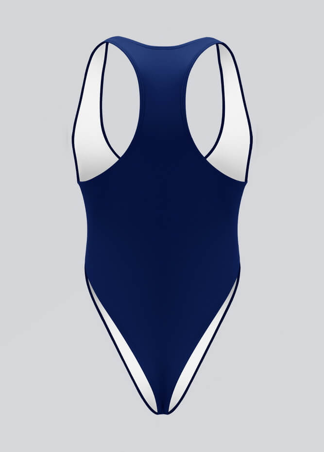 Mens Wide Neck Racerback Thong Sporty Bodysuit