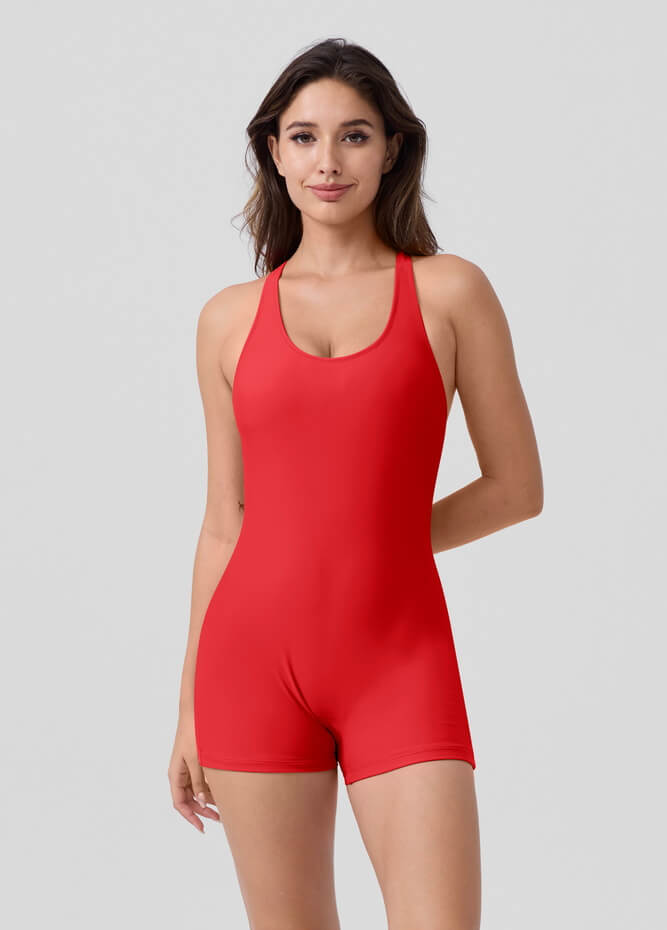 Fitness Workout Spandex Romper Bodysuit