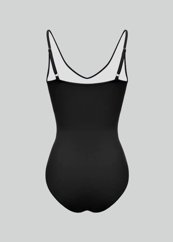 Womens V-Neck Back Straps Spandex Leotards