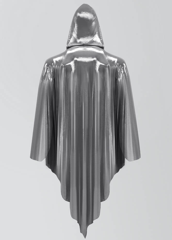 Mystique Metallic Festival Hooded Cape