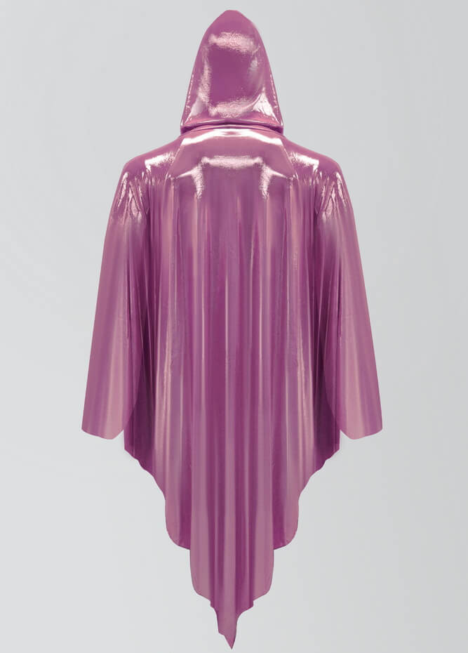 Mystique Metallic Festival Hooded Cape