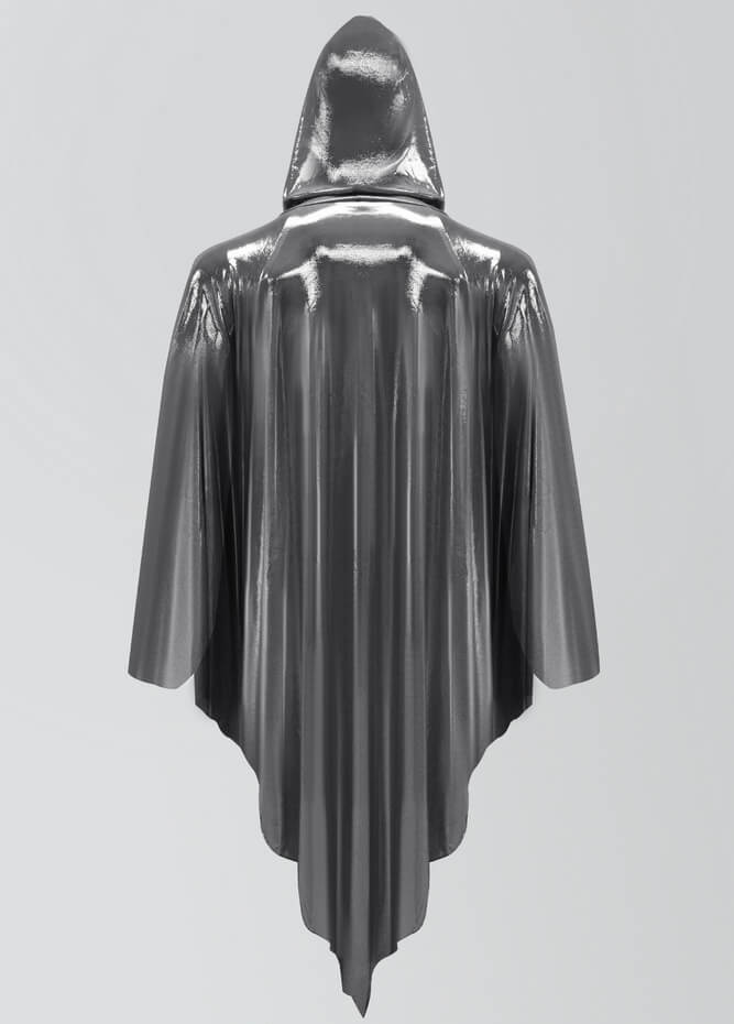 Mystique Metallic Festival Hooded Cape