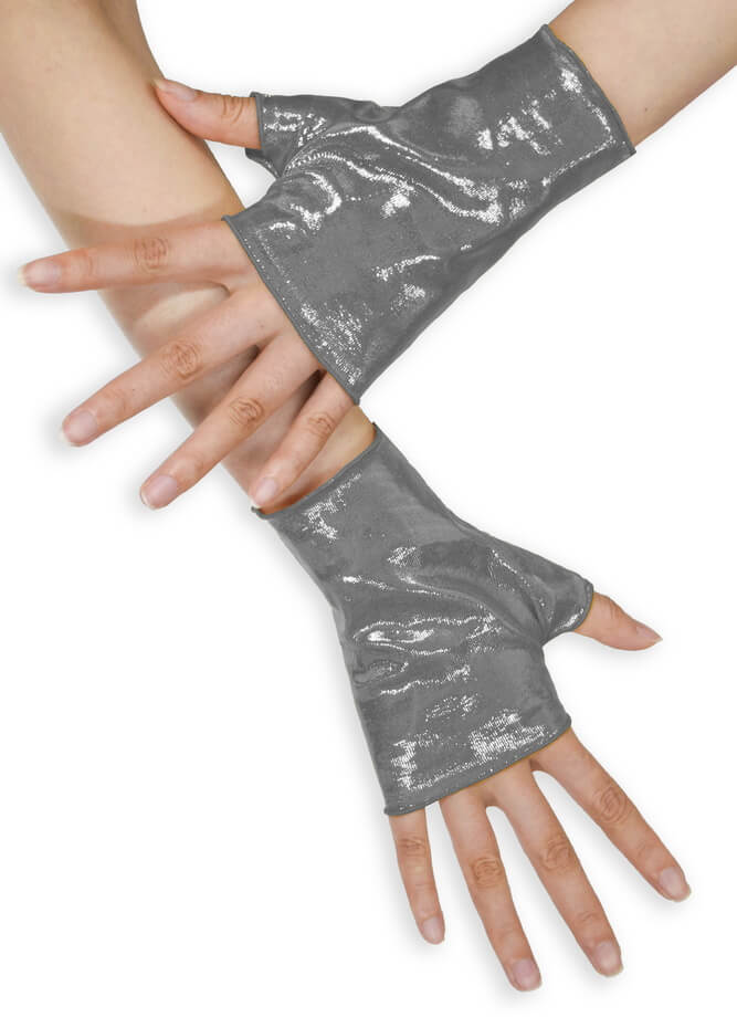 Mystique Metallic Fingerless Gloves