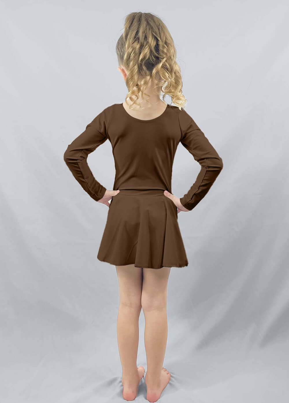 Speerise Long Sleeve Ballet Dance Leotard with Skirt