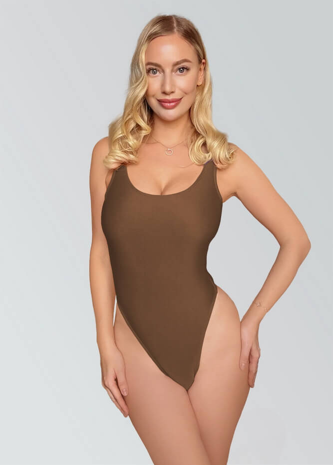 Womens High Cut Thong Spandex Leotard