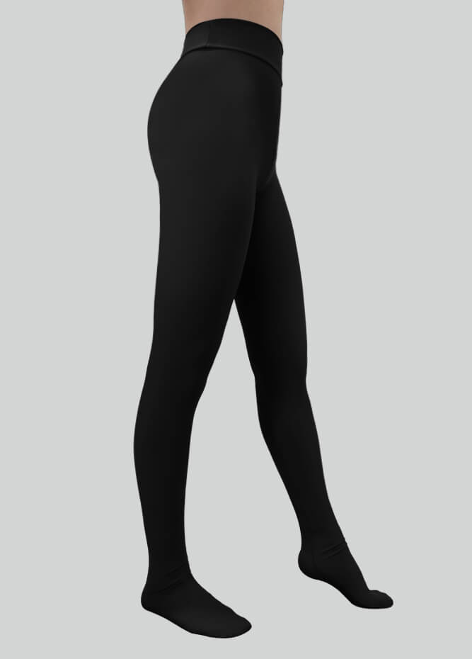 Spandex High Waisted Footed Leggings