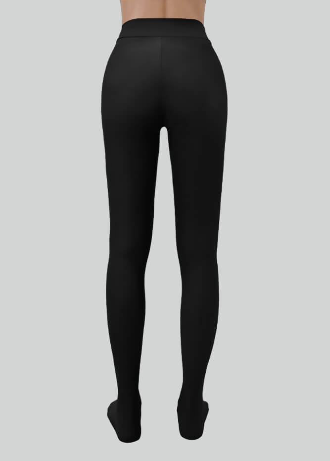 Spandex High Waisted Footed Leggings