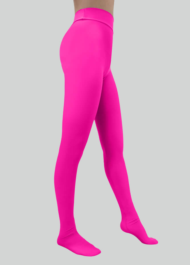 Spandex High Waisted Footed Leggings