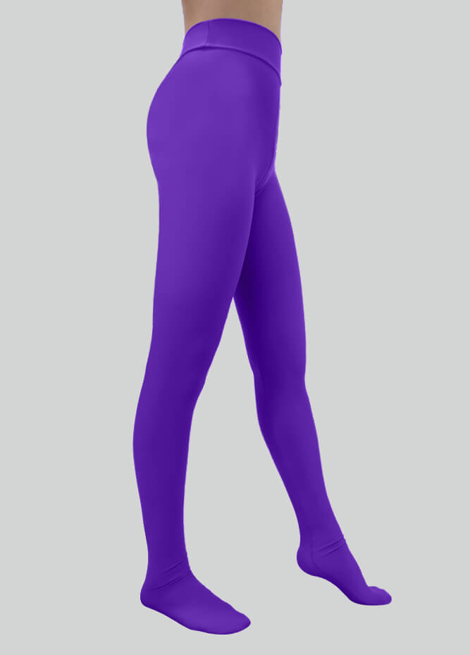 Spandex High Waisted Footed Leggings