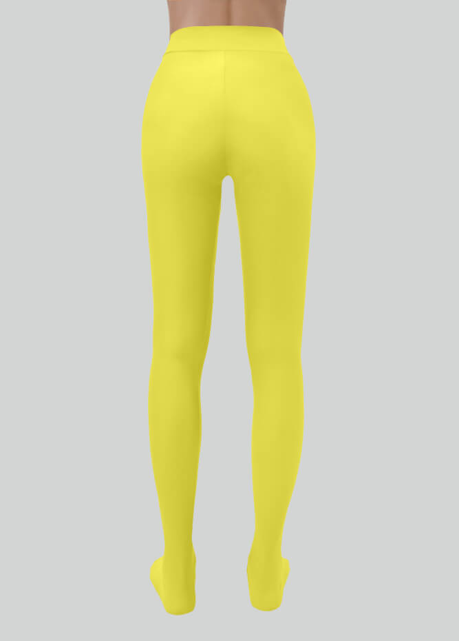 Spandex High Waisted Footed Leggings