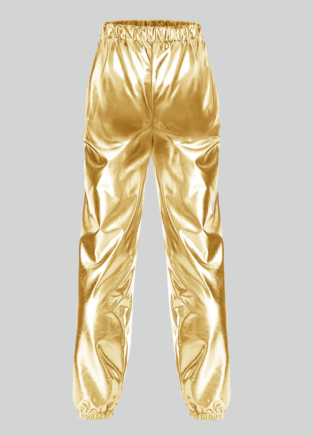 Mens Metallic Shiny Party Pants with Pockets