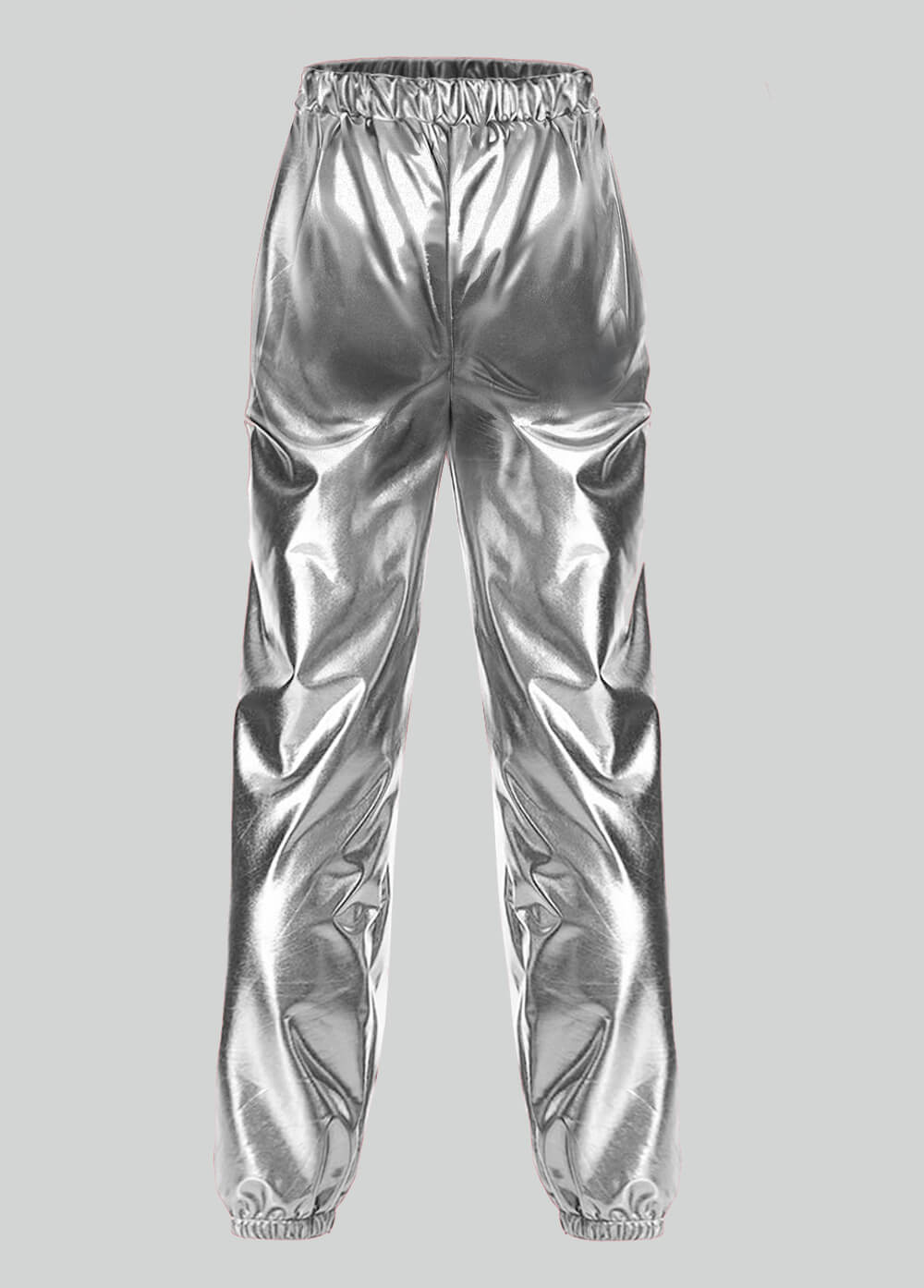 Mens Metallic Shiny Party Pants with Pockets