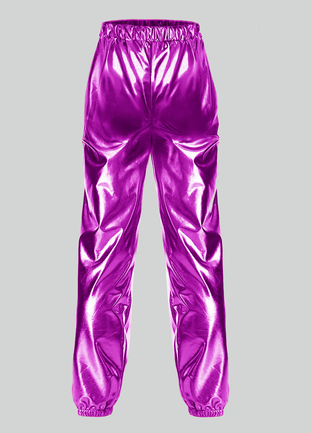 Mens Metallic Shiny Party Pants with Pockets