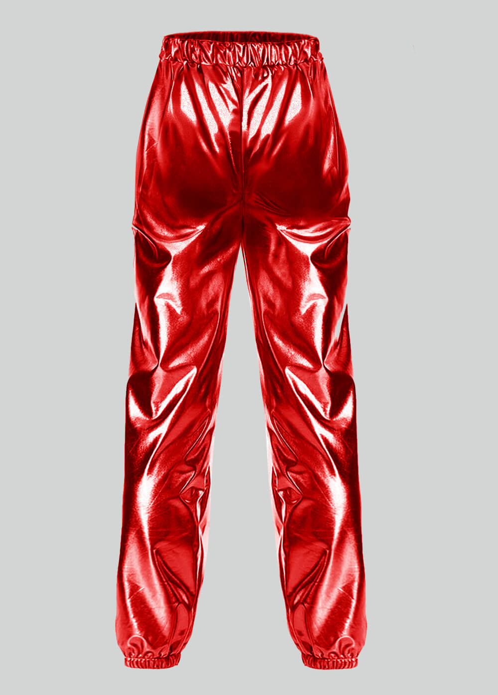 Mens Metallic Shiny Party Pants with Pockets