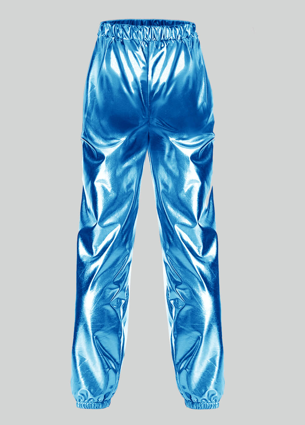 Mens Metallic Shiny Party Pants with Pockets