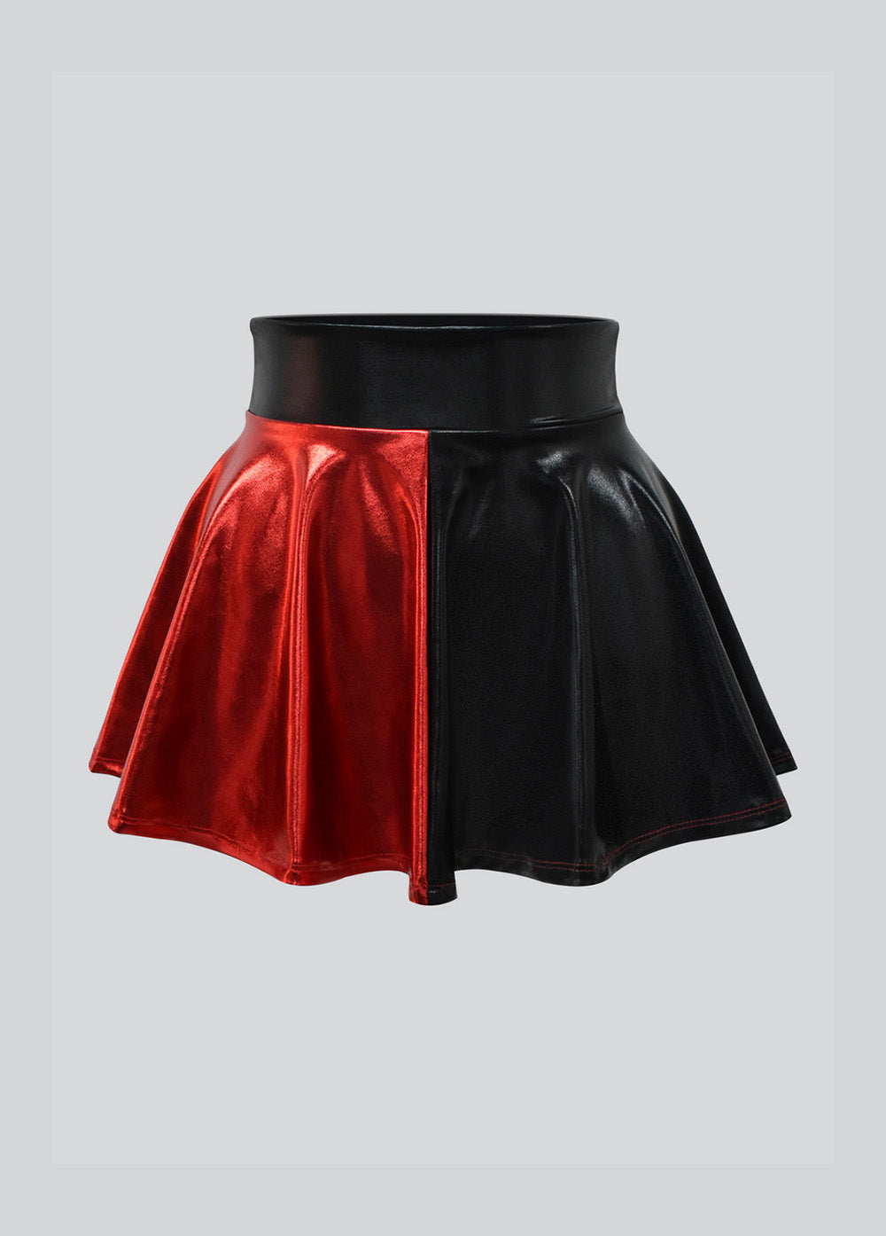 Harley Quinn Black Waistband Mini Circle Skirt