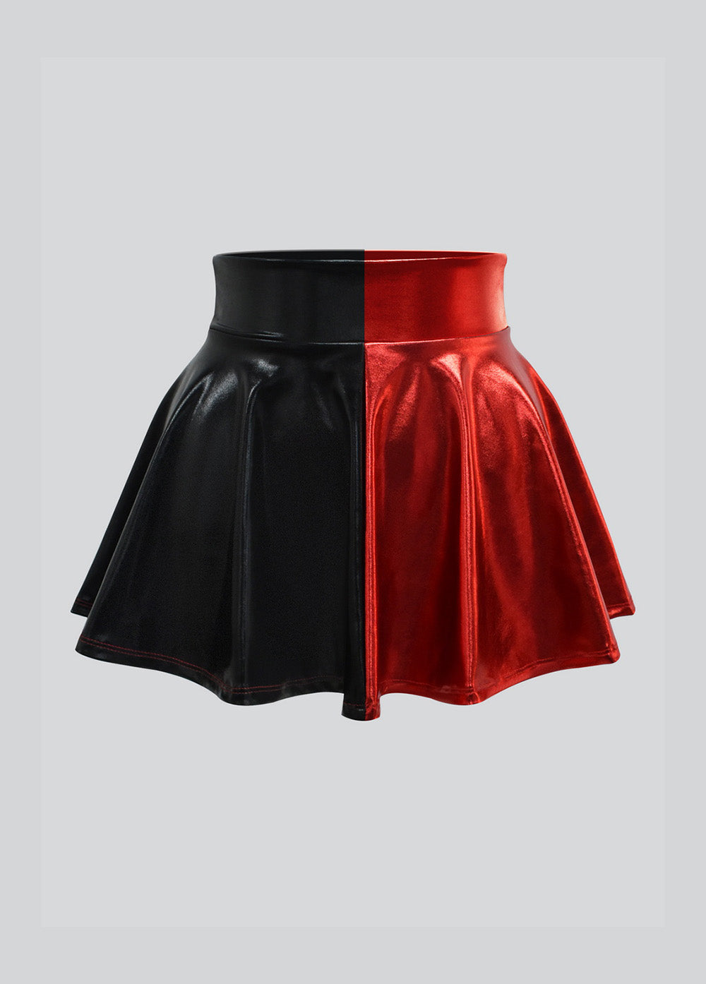 Harley Quinn Two-Tone Mini Circle Skirt