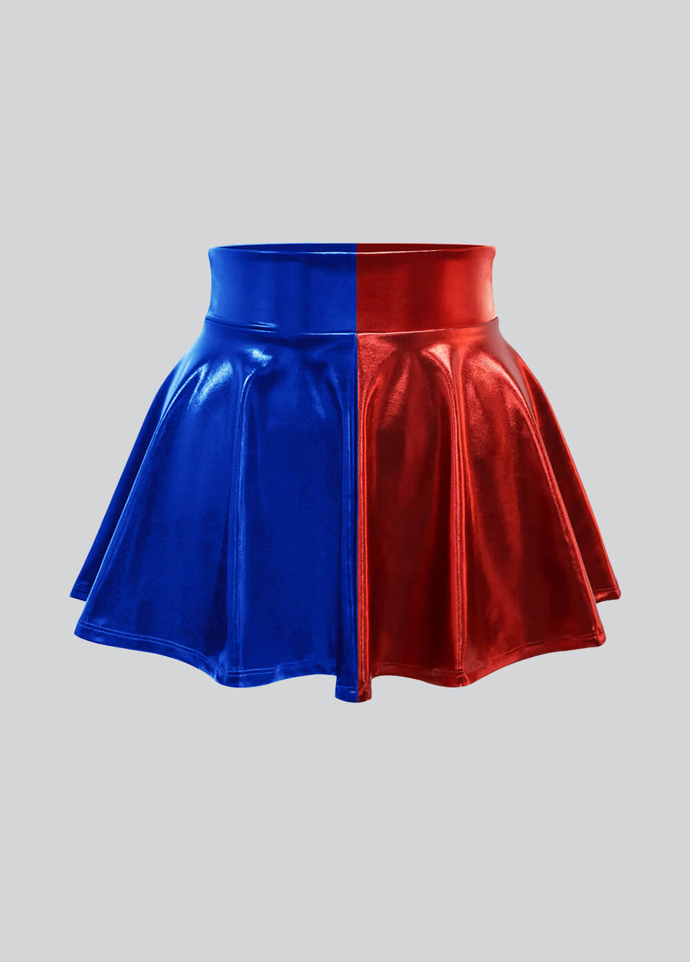 Harley Quinn Two-Tone Mini Circle Skirt