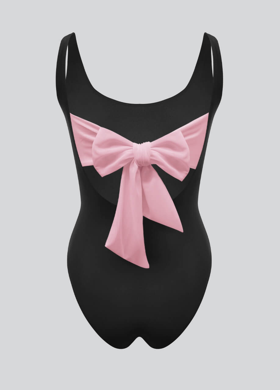 Date Style Holiday Bodysuit with Pink Bow