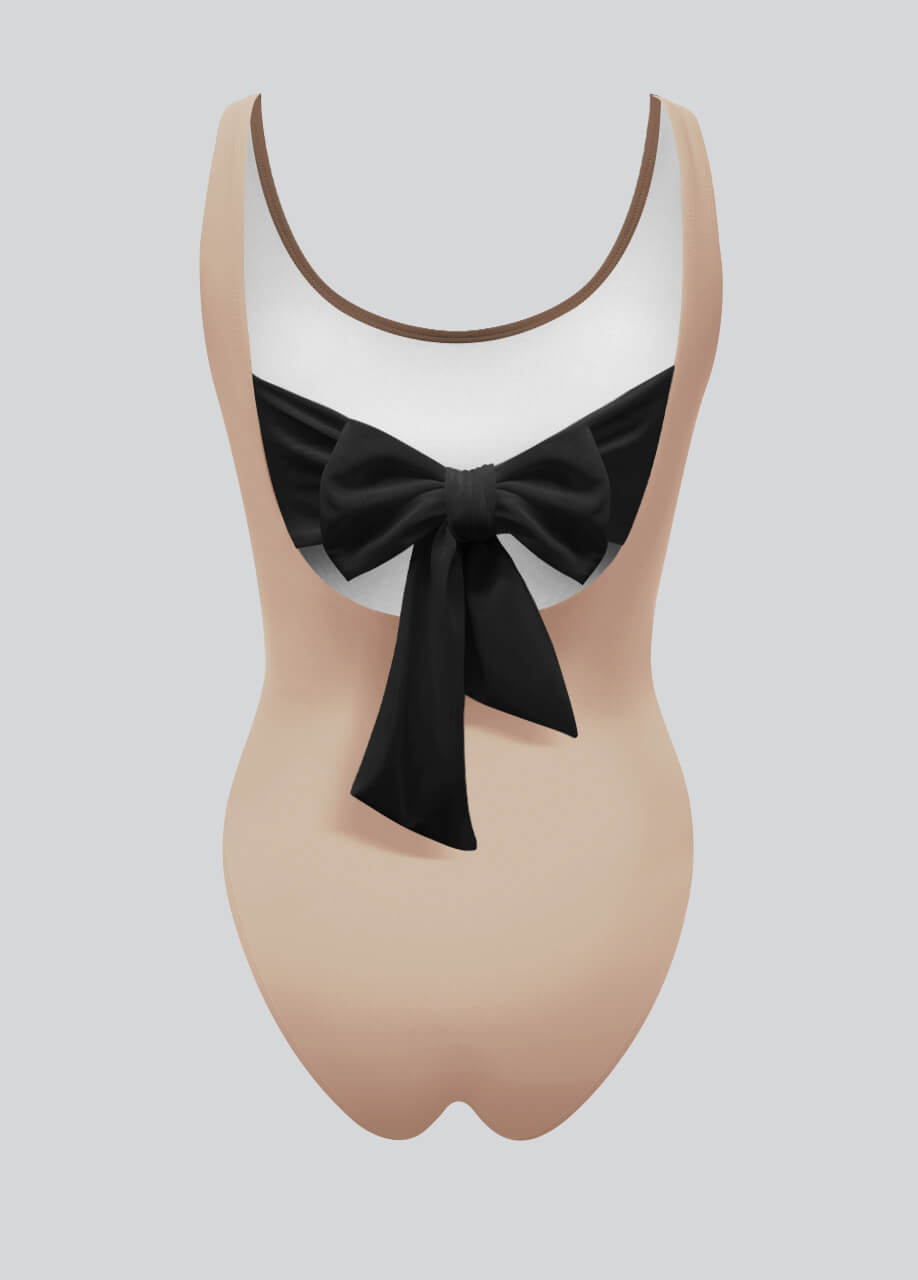 Holiday Knot Bodysuit with Black Bow