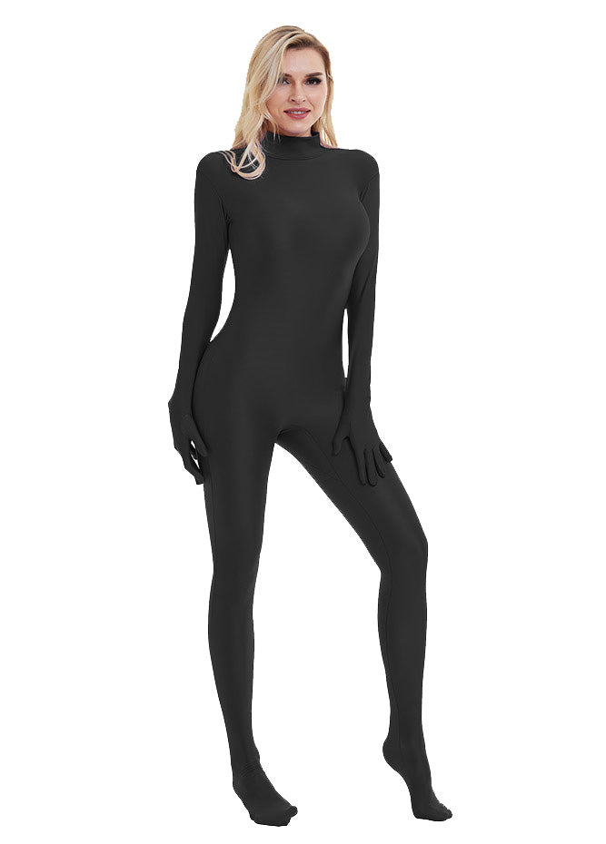  speerise Adult High Neck Zip One Piece Unitard Full Body Leotard  Bodycon Jumpsuit for Women : Clothing, Shoes & Jewelry