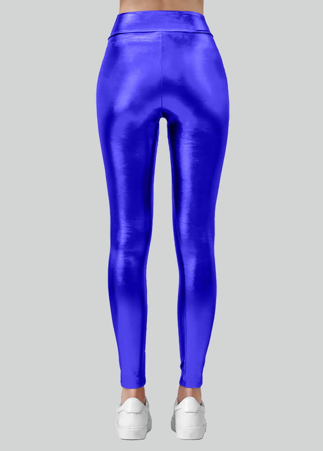 Metallic Shiny High-Rise Leggings