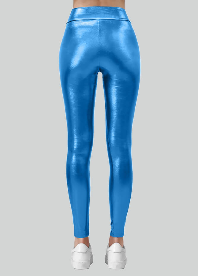 Metallic Shiny High-Rise Leggings