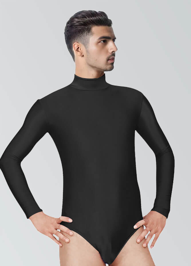 Long Sleeve Turtleneck Leotard for Men