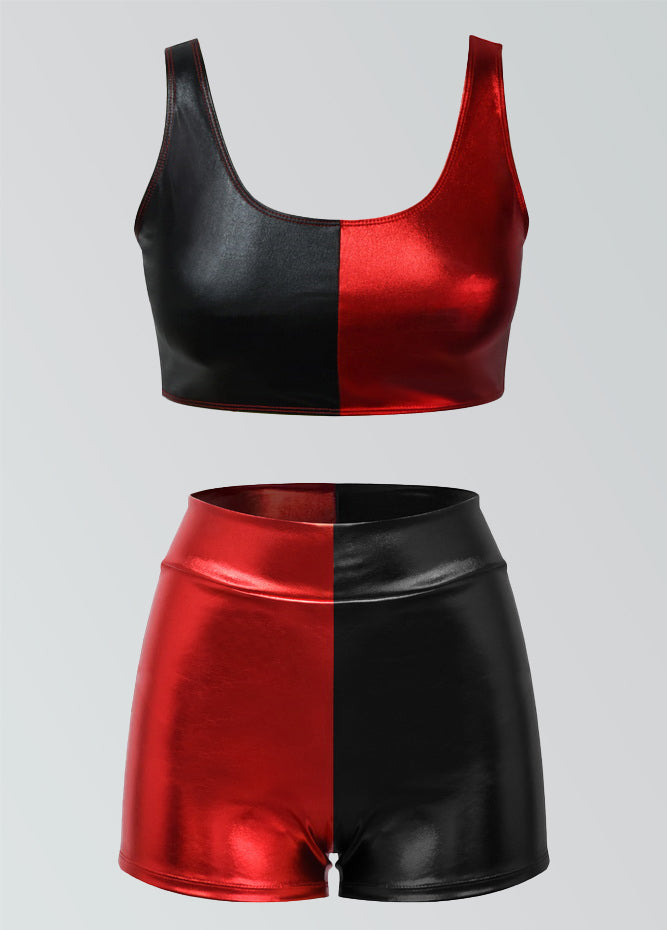 Harley Quinn Crop Tank & High Waist Shorts Set