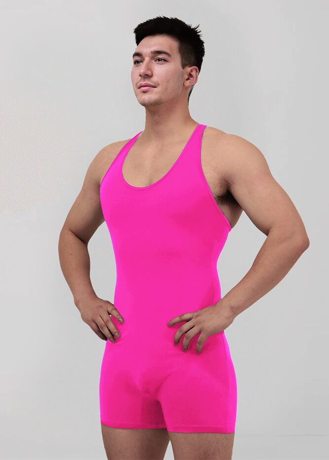 Mens Racerback Fitness Short Unitard