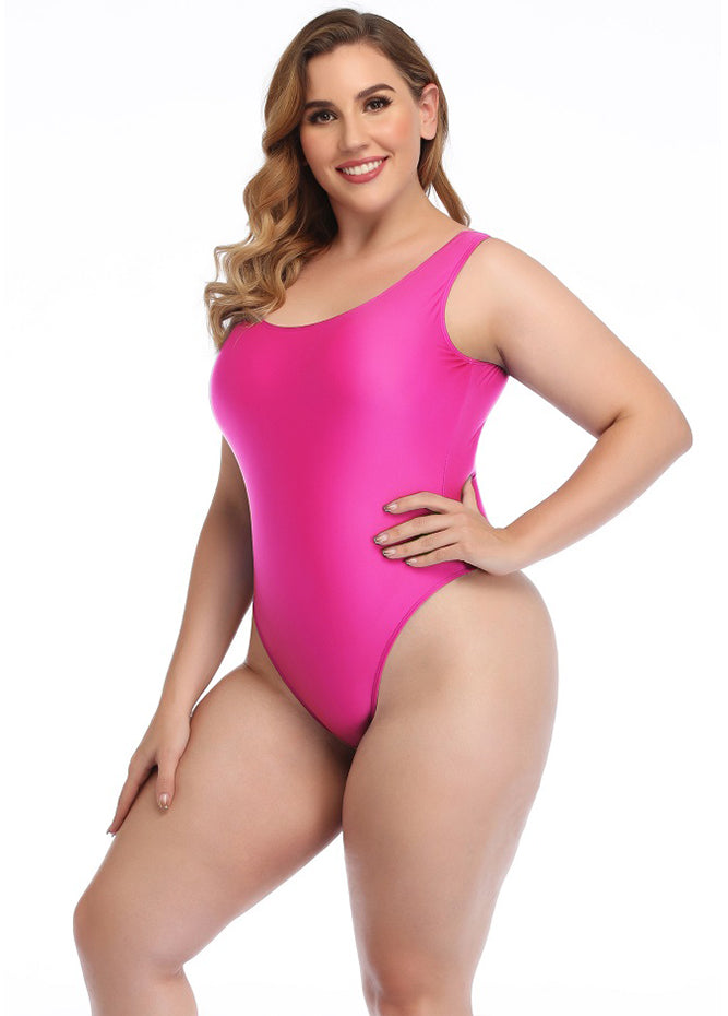 Low Back High Cut Thong Plunging V One Piece Swimsuit – Rose Swimsuits