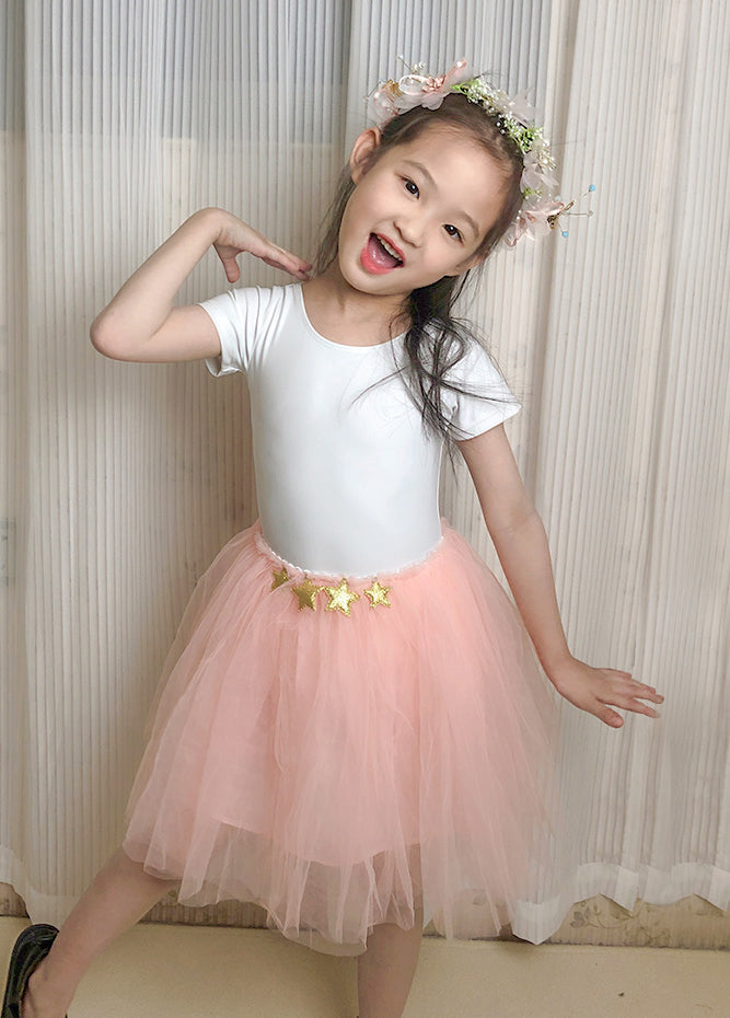 Girls White Leotard Dress