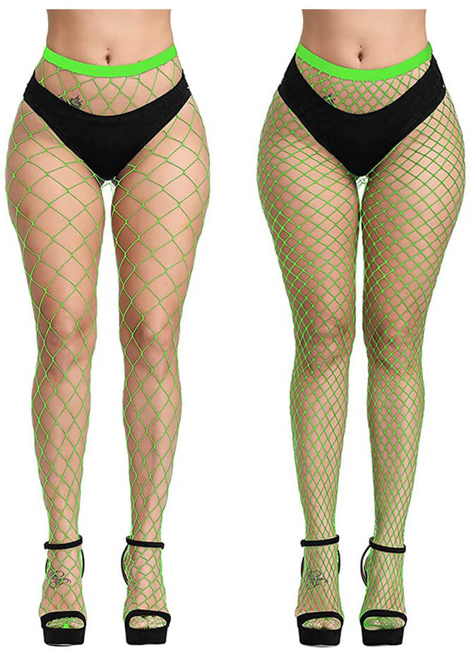 2 Pairs High Waist Fishnet Stockings Tights