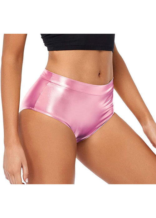 Speerise Ladies Metallic High Waisted Booty Shorts 