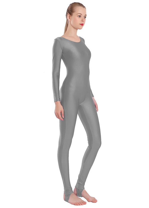 Speerise Womens Scoop Neck Unitard With Stirrup