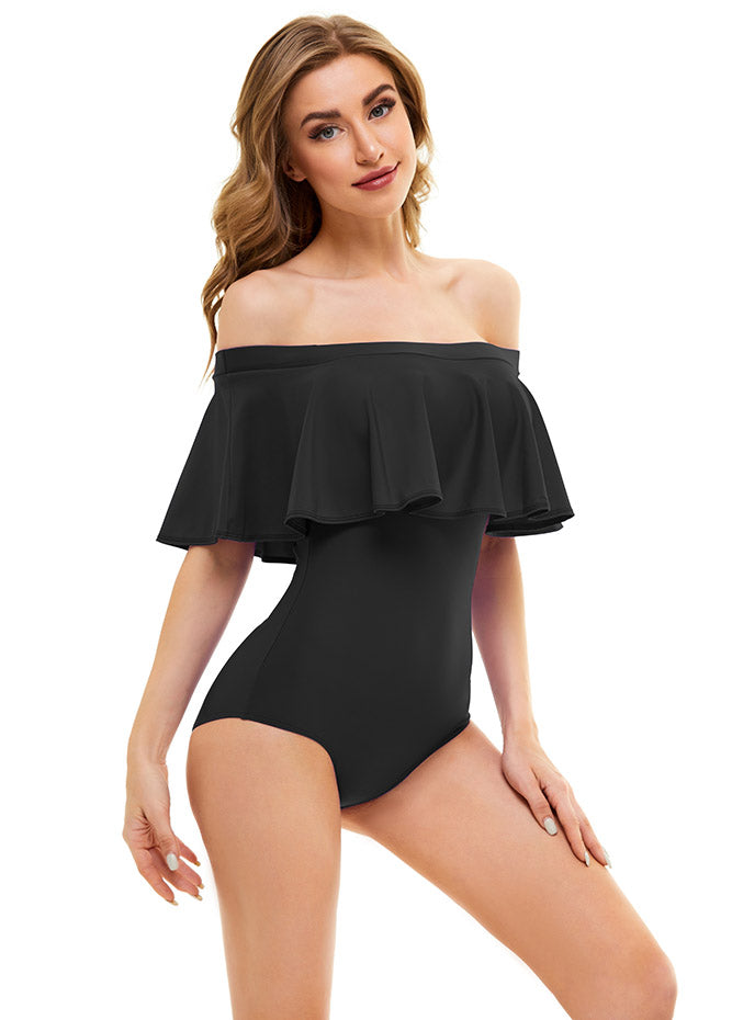 Cute off the hot sale shoulder swimsuits