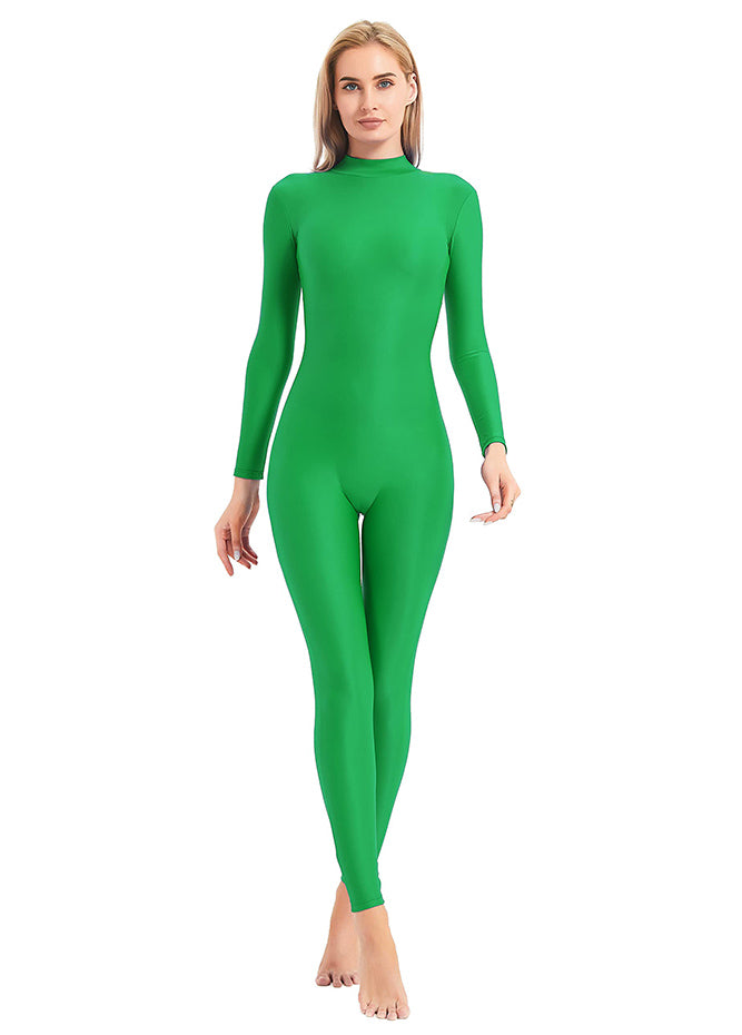 Speerise Mens Turtleneck Spandex Long Sleeve Unitard Bodysuit