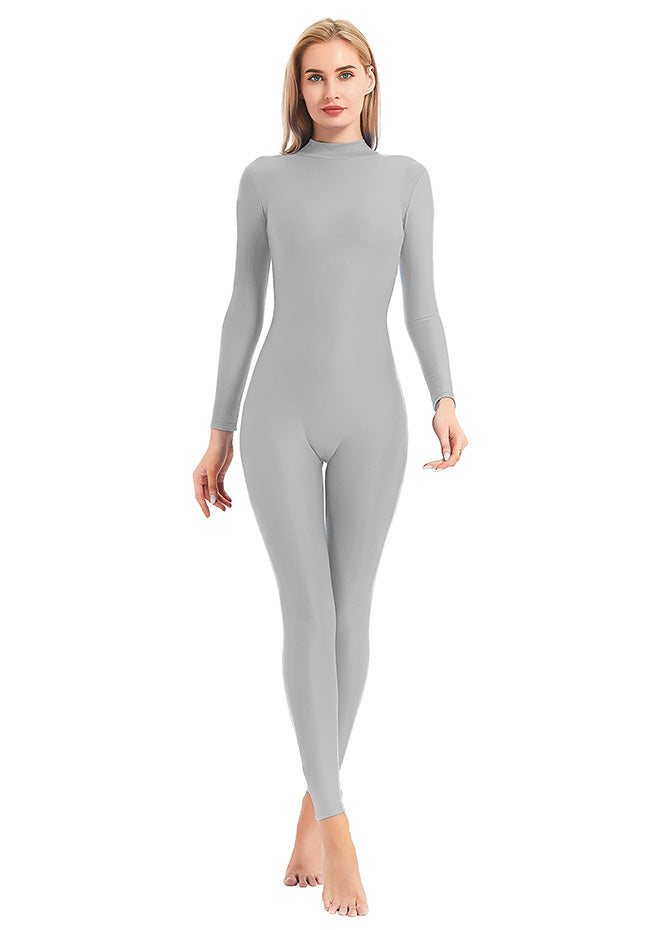 Navy Blue Mock Neck Long Sleeve Unitard Dancewear Bodysuit Costume-Reg –  Costume Zoo