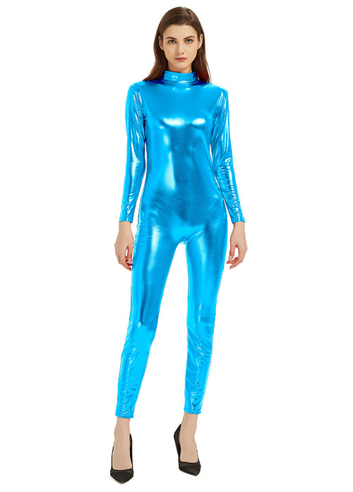 Women Metallic Unitard Full Body Catsuit Speerise